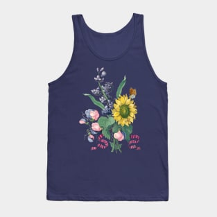 Vintage Bouquet Botanical Illustration Tank Top